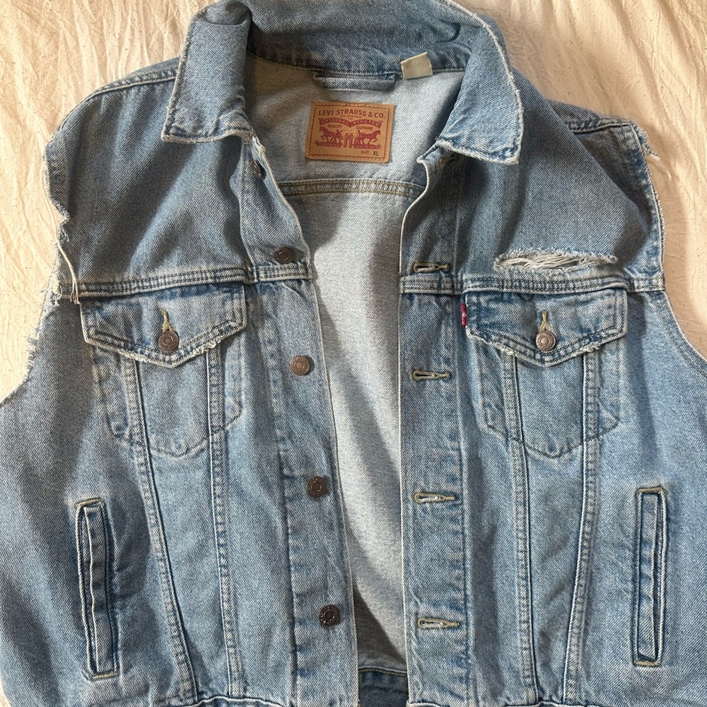 Levi's Blue Denim Vest